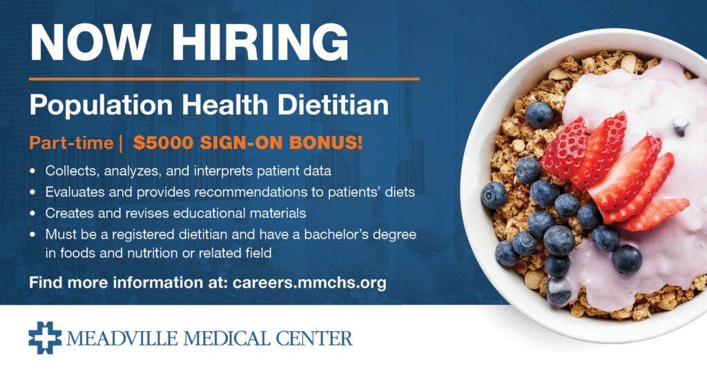 Population Health Dietitian opening with sign-on bonus