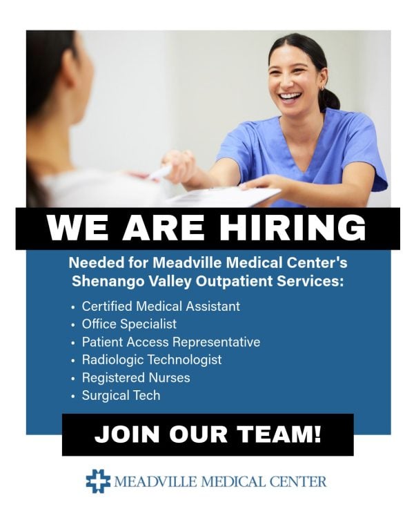 Shenango Valley Outpatient Jobs April 2026